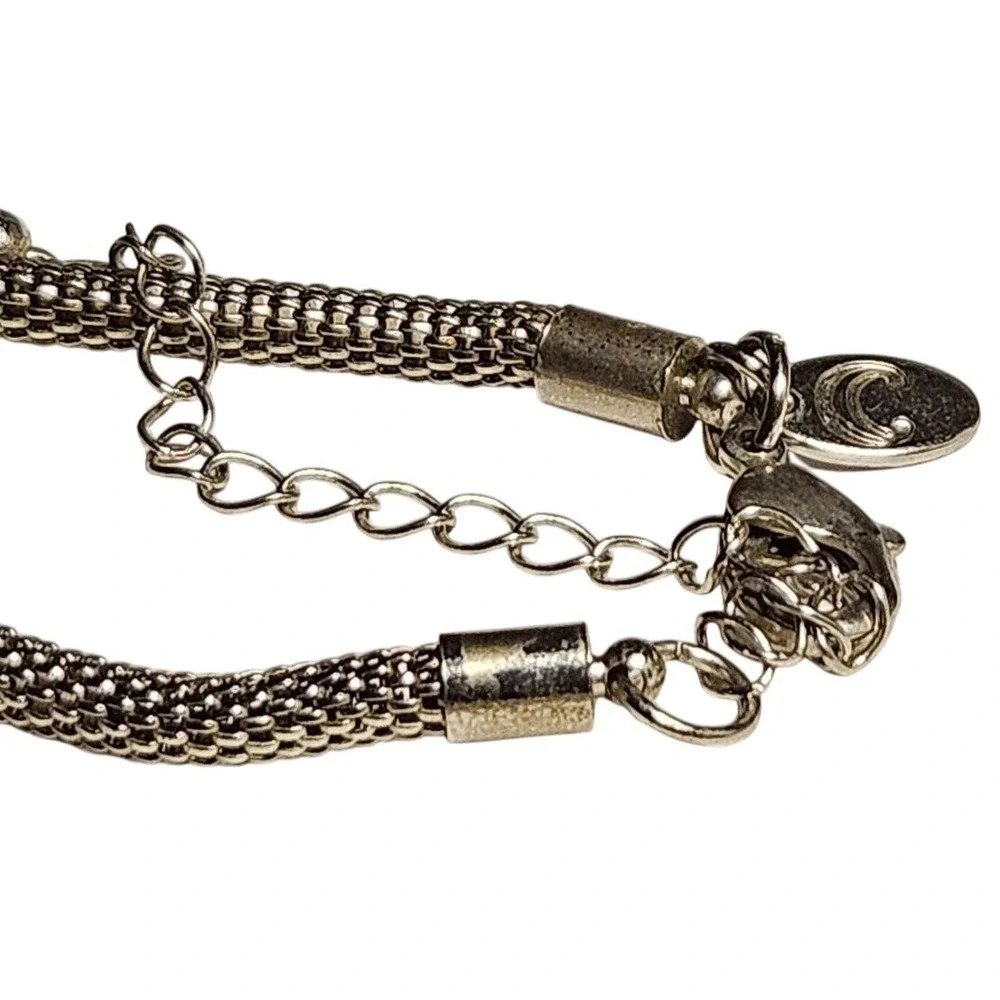 Vintage Necklace Charming Charlie‎ Eternity Knot Pendant Silver-Tone Business 17